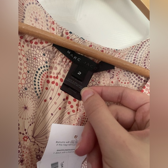 Marc Jacobs Blush Print Ruffle Blouse - Picture 3 of 5